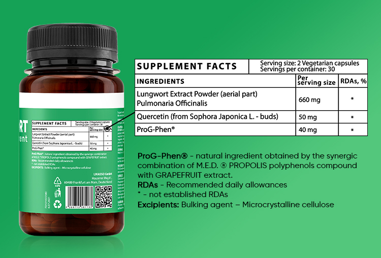 Herboxa Lungwort | Lung Support Supplement